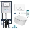 Nashi Toilette japonaise EOS PRO suspendue avec bâti-support, WC lavant automatique, gamme supérieure* Wc Japonais