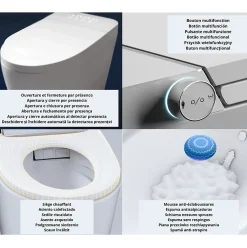 Nashi Toilette japonaise OVIAN SE SORTIE HORIZONTALE, WC lavant automatique, design compact gamme supérieure* Wc Japonais
