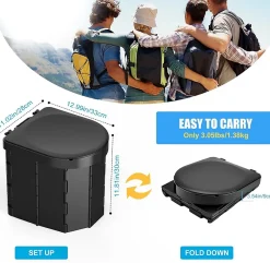 Nature Pro Toilette Portable Polyvalente pour Camping - Solution Pratique et Pliable pour Voyages* Wc À Poser
