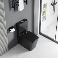 Stano Toilette WC à poser BRAGADO en ceramique noir mat* Wc À Poser