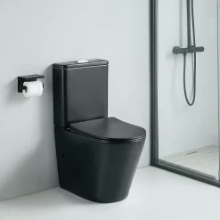 Stano Toilette WC à poser CIPOLI en ceramique noir mat* Wc À Poser