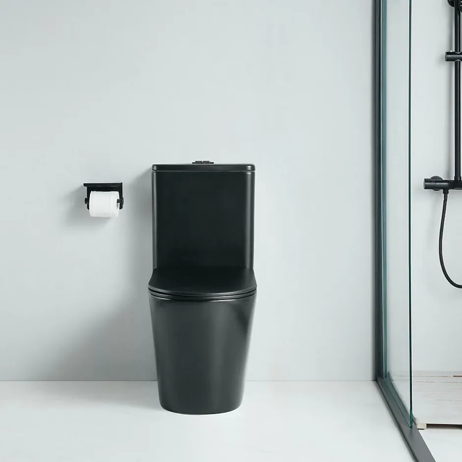 Stano Toilette WC à poser CIPOLI en ceramique noir mat* Wc À Poser