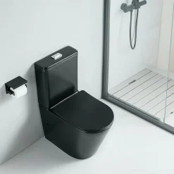 Stano Toilette WC à poser CIPOLI en ceramique noir mat* Wc À Poser