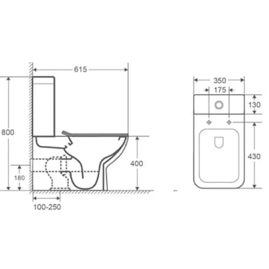 Aquore Toilette WC à poser CRETA en ceramique* Wc À Poser