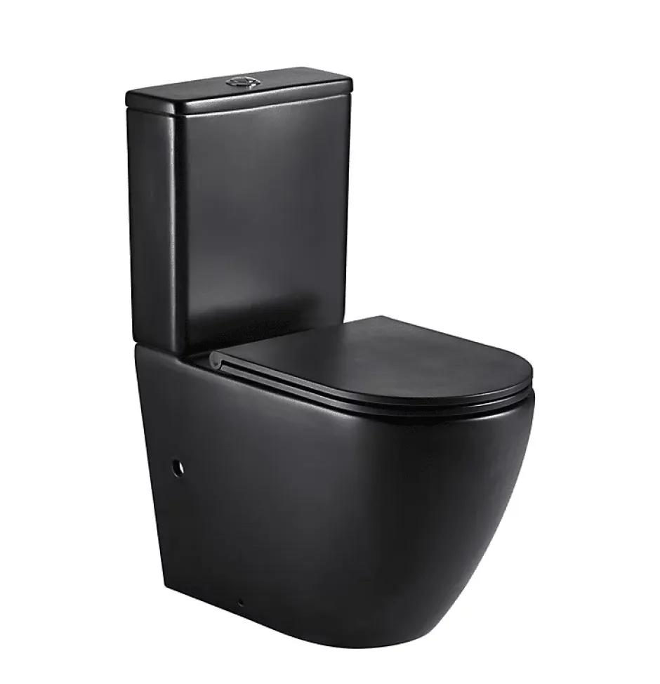 Aquore Toilette WC à poser GENOVA en ceramique noir mat