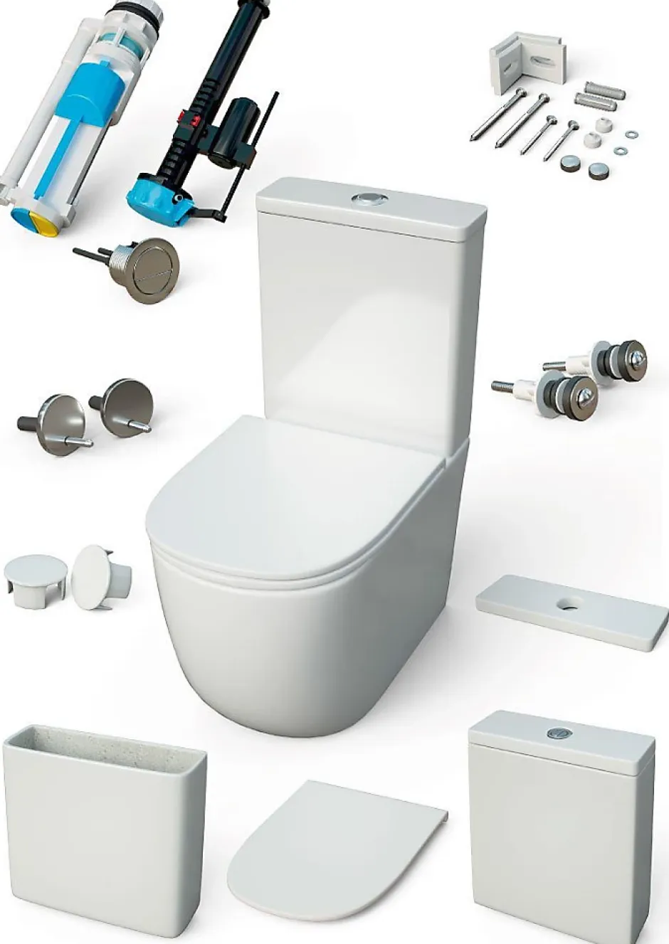 Aquore Toilette WC à poser GENOVA en ceramique* Wc À Poser