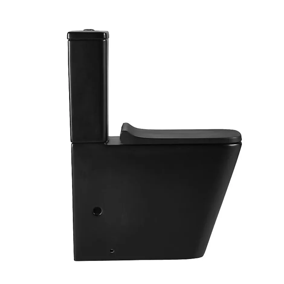 Aquore Toilette WC à poser PISA en ceramique noir mat* Wc À Poser