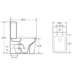 Aquore Toilette WC à poser PISA en ceramique