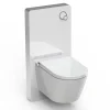 Bernstein Toilettes Japonais céramique, WC lavant japonais avec module blanc (100,4x48,3x10,8cm) - WC 38,4x59,3x38cm - Basic 1102* Wc Japonais