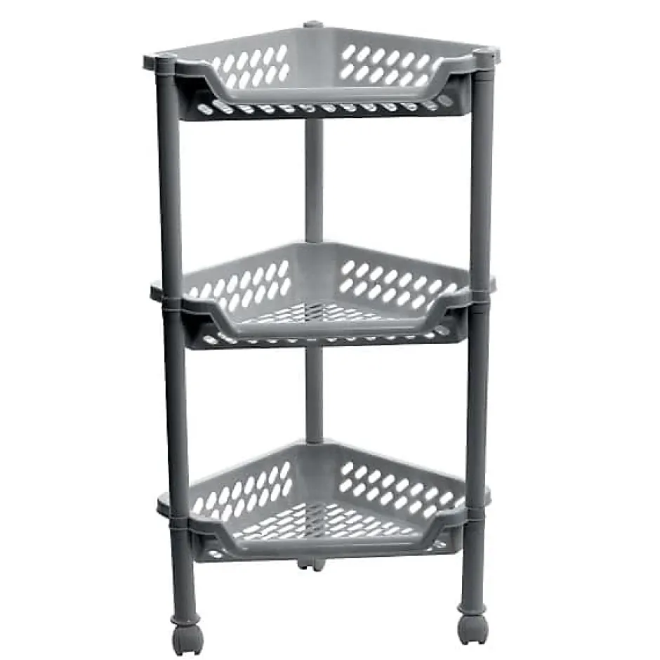 Plast Team Tour à roulettes avec Paniers de Rangement - Argent* Meuble Buanderie
