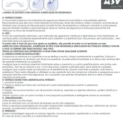 MSV Tringle de douche - - MS096 - PVC - blanc - 40 x 9,5 x 10 cm* Barre D'Appui