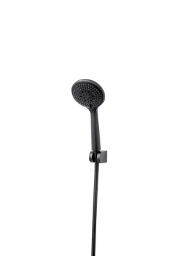 GoodHome Trio douchette + flexible + support Cavally noir* Pommeau De Douche, Flexible Et Barre De Douche
