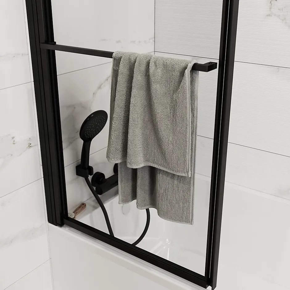 GoodHome Trio douchette + flexible + support Cavally noir* Pommeau De Douche, Flexible Et Barre De Douche