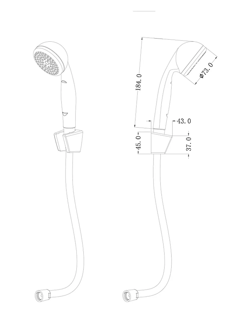 GoodHome Trio douchette + flexible + support chrome Blyth* Pommeau De Douche, Flexible Et Barre De Douche