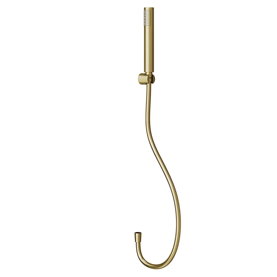 GoodHome Trio douchette + flexible + support, doré brossé, Owens