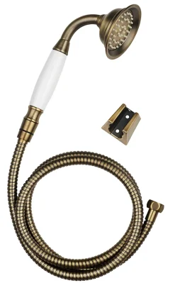 Edouard Rousseau Trio douchette + flexible + support vieux bronze Retro* Pommeau De Douche, Flexible Et Barre De Douche