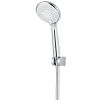 GoodHome Trio douchette + flexible + support chrome Cavally* Pommeau De Douche, Flexible Et Barre De Douche