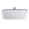 GoodHome Tête de douche carrée 20 x 20 cm, chrome, Milia* Pommeau De Douche, Flexible Et Barre De Douche