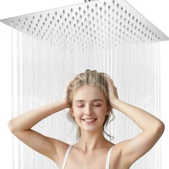Sofetiy Max Tête de douche Inox Carrée 25cm Kit de douche