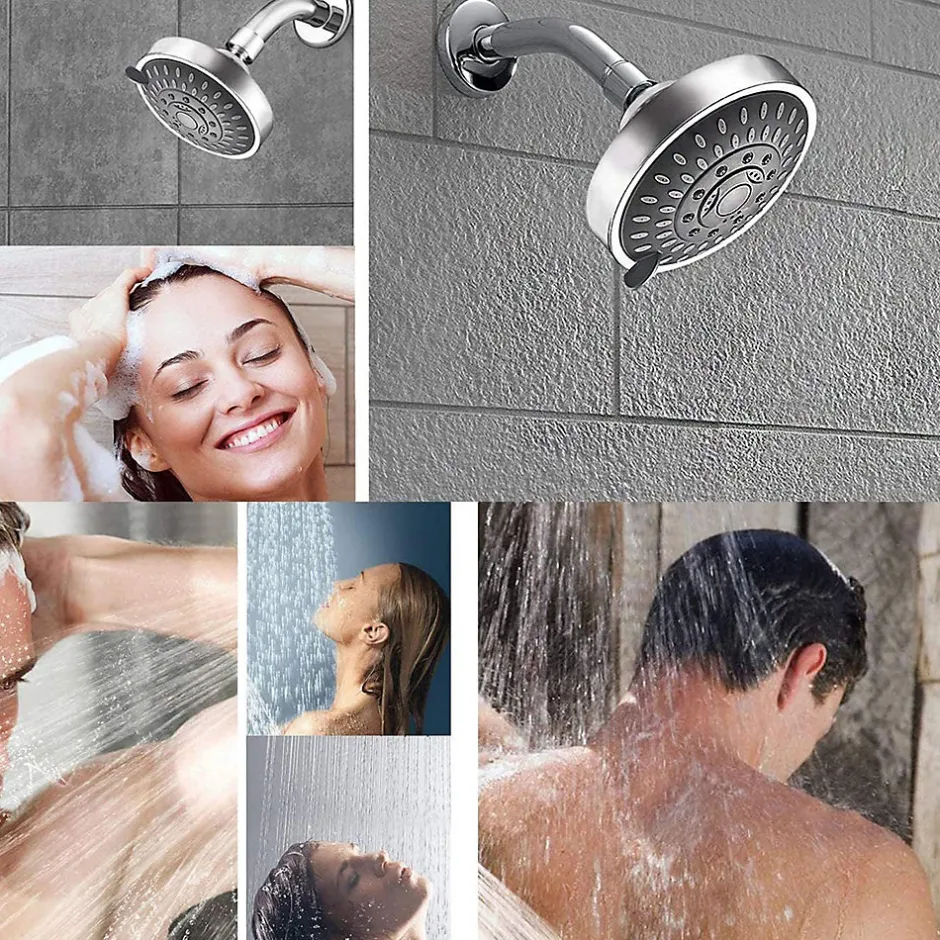 Deko Tête de Douche, Pommeau de Douche Fixe, Pomme de Douche Anti Calcaire, Tete de Douche Haute Pression* Pommeau De Douche, Flexible Et Barre De Douche