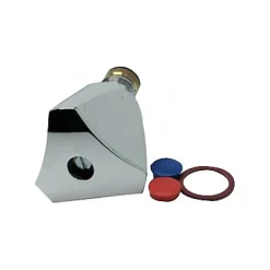 Tête de robinet 12 x 17 (3/8") avec croisillon et pastille bleue et rouge* Accessoire De Robinet