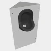 Ti'Pi Urinoir d'angle Uricoin - Version plate - Noir* Urinoir