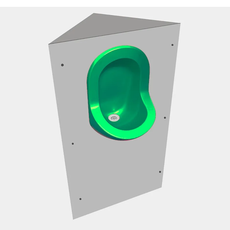 Ti'Pi Urinoir d'angle Uricoin - Version plate - Vert