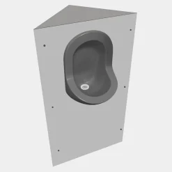Ti'Pi Urinoir d'angle Uricoin - Version plate - Gris* Urinoir