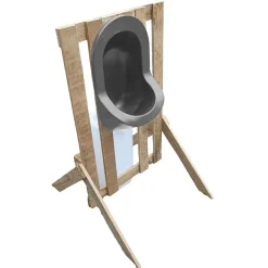 Ti'Pi Urinoir d'extérieur en palette - Epuré - Gris - Design bohème - Réservoir 25 litres* Urinoir