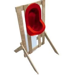 Ti'Pi Urinoir d'extérieur en palette - Epuré - Rouge - Design bohème - Réservoir 25 litres