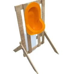 Ti'Pi Urinoir d'extérieur en palette - Epuré - Orange - Design bohème - Réservoir 25 litres* Urinoir
