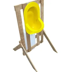 Ti'Pi Urinoir d'extérieur en palette - Epuré - Jaune - Design bohème - Réservoir 25 litres