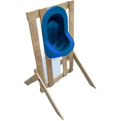 Ti'Pi Urinoir d'extérieur en palette - Epuré - Bleu - Design bohème - Réservoir 25 litres