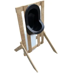 Ti'Pi Urinoir d'extérieur en palette - Epuré - Noir - Design bohème - Réservoir 25 litres* Urinoir