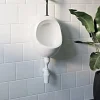 GoodHome Urinoir en porcelaine, blanc, Habera