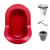 Ti'Pi Urinoir sans eau encastrable avec kit valve parachute et manchon droit - Polyéthylène - Rouge* Urinoir