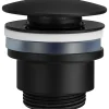 Imex Products Valve de vidange clickclack en laiton noir mat compatible lavabos et bidets montage rapide* Robinet Lavabo Et Vasque