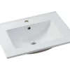 Vente-unique Vasque à encastrer blanche rectangle en céramique - 61 x 46,5 cm - MOTIAC
