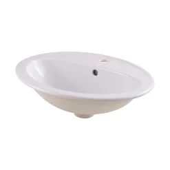 GoodHome Vasque à encastrer céramique Turso Blanc NF* Vasque À Encastrer