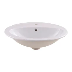 GoodHome Vasque à encastrer céramique Turso Blanc NF* Vasque À Encastrer