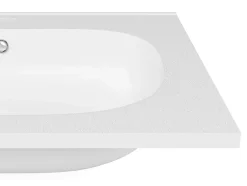 Vente-unique Vasque à encastrer en résine effet pierre - Blanc - L60 x l46 cm - OKIWA