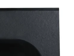Vente-unique Vasque à encastrer en résine effet pierre - Noir - L60 x l46 cm - OKIWA