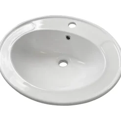 Planète Bain Vasque à encastrer ovale 55x45 cm en céramique - Nostra