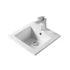 Otitec Vasque à encastrer rectangulaire - 41,5 x 41,5 cm - Blanc brillant - VELIA