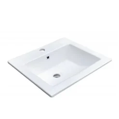 Mob-In Vasque à encastrer rectangle en céramique blanche 50x43cm
