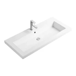 Otitec Vasque à encastrer rectangulaire - 100 x 46 cm - Blanc brillant - LIVO