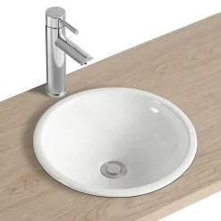 Homesight Vasque à encastrer ronde céramique blanc Oasis