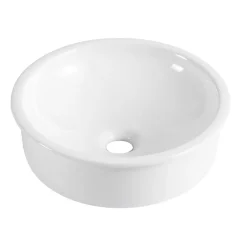 Homesight Vasque à encastrer ronde céramique blanc Oasis