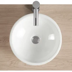 Homesight Vasque à encastrer ronde céramique blanc Oasis