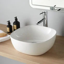 Planète Bain Vasque à poser 40.5 cm- blanc brillant en céramique - Vienne* Vasque À Poser